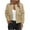 Khaki, variant on ZyeKqe Jacket for Women Long Sleeve Cropped Cardigan Crew Neck Solid Color Fashion Fall Outwear Blouses
