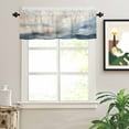 thumbnail image 2 of Abstract Modern Art Valances for Windows Watercolor Blue Graffiti Art Rod Pocket Curtain Valance Window Treatment Short Curtains for Kitchen Living Room, 54"x18", 2 of 5