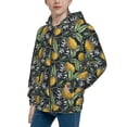 thumbnail image 2 of Rocae Hand Drawn Citrus Fruits Elegant Lemons for Zip Up Hoodies for Teen Sweatshirt with Hood-Small, 2 of 6