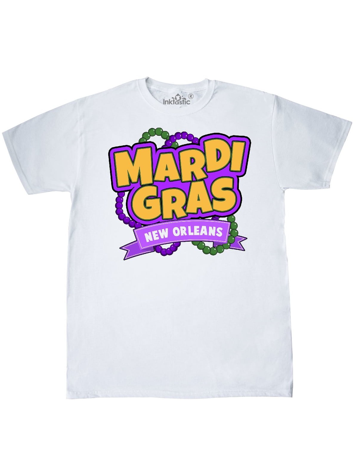 INKtastic Mardi Gras New Orleans With Beads TShirt