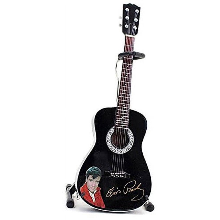 Elvis Presley Gold Signature Black Acoustic Mini Guitar