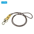 thumbnail image 3 of Uxcell 19 Inch Leather Lanyard Leather Rope Wristlet Bracelet Keychain Wrist Strap Yellow 2 Pack, 3 of 5