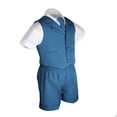 thumbnail image 4 of Boys Baby Toddler Formal Wedding Teal Turquoise Aqua Vest Sets Shorts Suits S-4T, 4 of 6