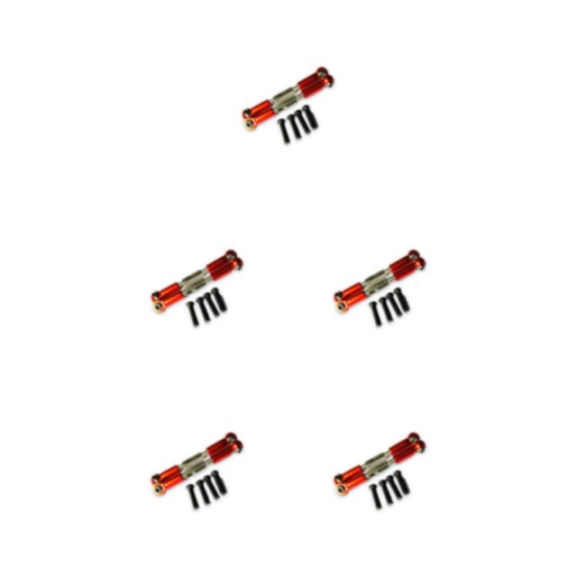 Smilepp Aluminum Alloy Front Rear Servo Link For 1/18 Hobbico Dromida RC Car S Performance With Premium Aluminum Alloy Front red 5Set