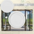 thumbnail image 3 of Ambesonne Summer Place Mats Set of 4, Sunny Day Mountain View, Standard Size, Pale Green Dark Green, 3 of 6