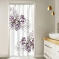 thumbnail image 5 of Stall Shower Curtain, Spring Purple Flower Shower Curtain Set for Bathroom Waterproof Fabric Small RV Bathroom Curtain with Hooks, 36x72 Inch, 5 of 6