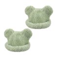 thumbnail image 1 of Uxcell 2 Pcs Mini Gorros de Punto para Muñecas, Gorras de Hilo Verde Claro con Orejas de Oso para Juguetes de Peluche, Decoración de Invierno, Accesorios para Cabello de Muñeco, Adornos de Navidad DIY, 1 of 6