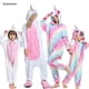 thumbnail image 2 of Kigurumi-Pijamas de unicornio para niñas, ropa de dormir de invierno con animales, Panda, cerdo, mono de Navidad, conjuntos de Pijamas para bebés, 2 of 3