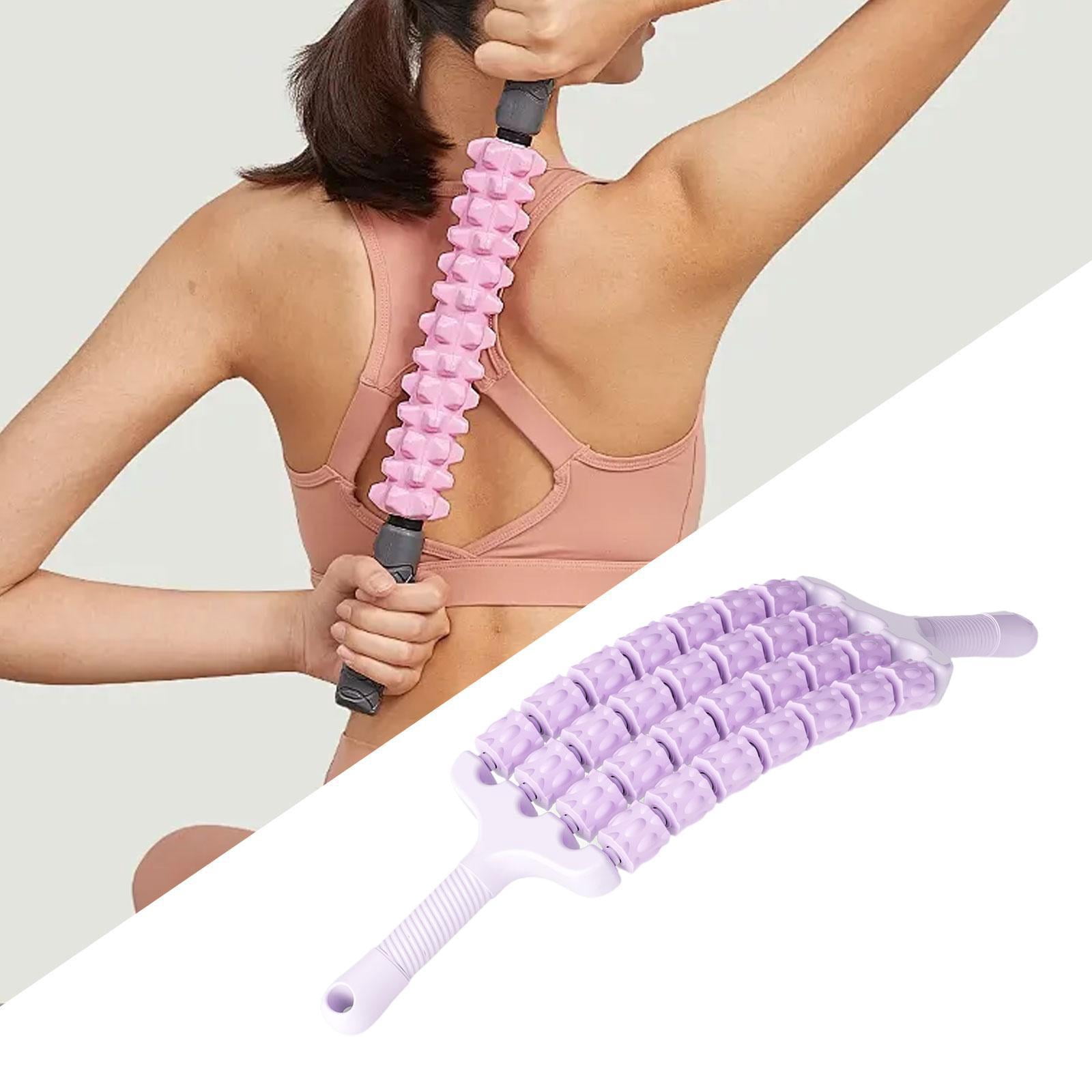 Dualoai Massage Roller Stick Body Muscle Relaxation for Exercise Outdoor Indoor Back Purple