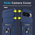 thumbnail image 3 of MYKOMI Case Compatible with Google Pixel 9/9 Pro Built in Slide Camera Lens Cover+Screen Protector+Finger Ring Holder Kickstand,Heavy Duty Shockproof Full Body Protective Phone Cover, 3 of 8