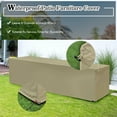 thumbnail image 4 of Costway 8PCS Patio Rattan Furniture Set Storage Waterproof Cover Off White, 4 of 10