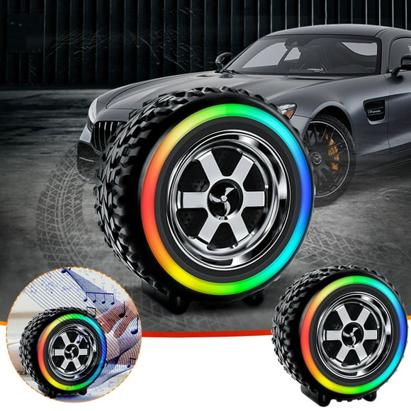 Wheel Wireless Bluetooth Speaker Colorful Lights Desktop Speaker Portable Card Insertion Gift Speaker
