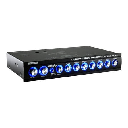Audiopipe EQ-709X 7 Band 9 Volt Half DIN Parametric Graphic Car Audio Equalizer
