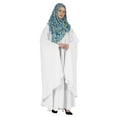 thumbnail image 2 of Bimba Solid Abaya With Hijab/Scarf Islamic Prayer Long Dress For Women Kimono Sleeves Dress, 2 of 9
