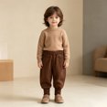 thumbnail image 2 of FYDUU Toddler Boys Sweatpants Elastic Waist Casual Joggers Fall Winter Pants Solid Color Comfort Fit Trousers Back To School Clothes Versatile Pants 12-24 Months, 2 of 5