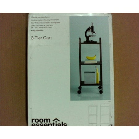 Photo 1 of 3 Shelf Utility Storage Cart Gray - Room Essentials