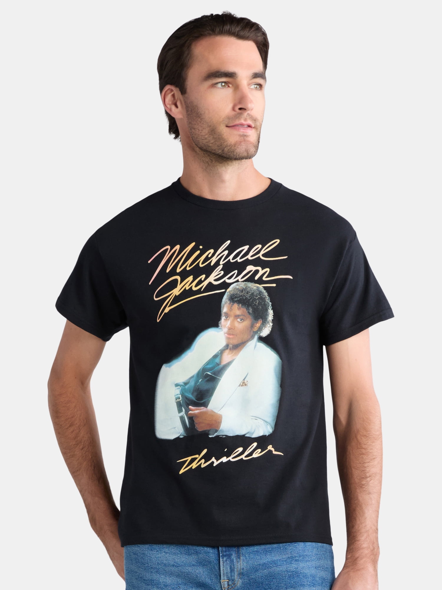 Michael Jackson Men's and Big Men's Thriller and Billie Jean Graphic Tee, 2-Pack, Sizes S-3XL