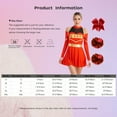 thumbnail image 7 of TiaoBug Women's School Musical Party Halloween Cheer Leader Costume Fancy Dress Uniform Outfit Black L, 7 of 7