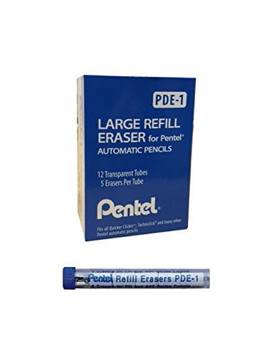 PDE-1 AX and PD Series Pencils 5 Pcs/Tube Pentel Refill Eraser For AL Box of 12 