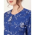 thumbnail image 5 of Moomaya Printed Viscose Summer Top For Women, Round Neck Short Sleeves Casual Top, 5 of 8