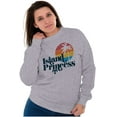 thumbnail image 4 of Puerto Rican Boricua Princess Latina Women Crewneck Sweatshirt Brisco Brands S, 4 of 5