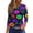 Dark Purple #077, variant on Halloween Shirts for Women Spider Ghost Crew Neck Spooky Tunics Pumpkin Bat Cute 3/4 Sleeve Scary Blouses M
