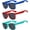 Dark Blue, Red, Turquoise, variant on Polarized UV Protection Anti-Glare Kids Fashion Sunglasses, Green Hot Pink Turquoise, 3-Piece