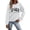 White, variant on Tanghaowl Sweatshirts for Women Loose Fit Printed Round Neck Hooded Casual Long Sleeve Sweatshirt with Soft Breathable Material Khaki XL