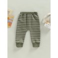 thumbnail image 4 of Bagilaanoe Toddler Baby Boys Girls Joggers Pants Casual Striped Sweatpants 6M 12M 18M 24M 3T Kids Trousers Solid Pocket Bottoms, 4 of 7