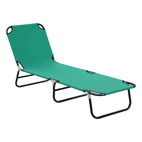Sptwo 74 by 22 Inch Versatile Chaise Lounge Portable Reclining Lounger, Outdoor Patio, Beach, Lawn, Camping, or Pool Tanning Chair, Aqua