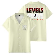 Roman Reigns Levels Above Women Men's Short Sleeve Button-up Shirts Casual T-shirt Trendy Outfits
