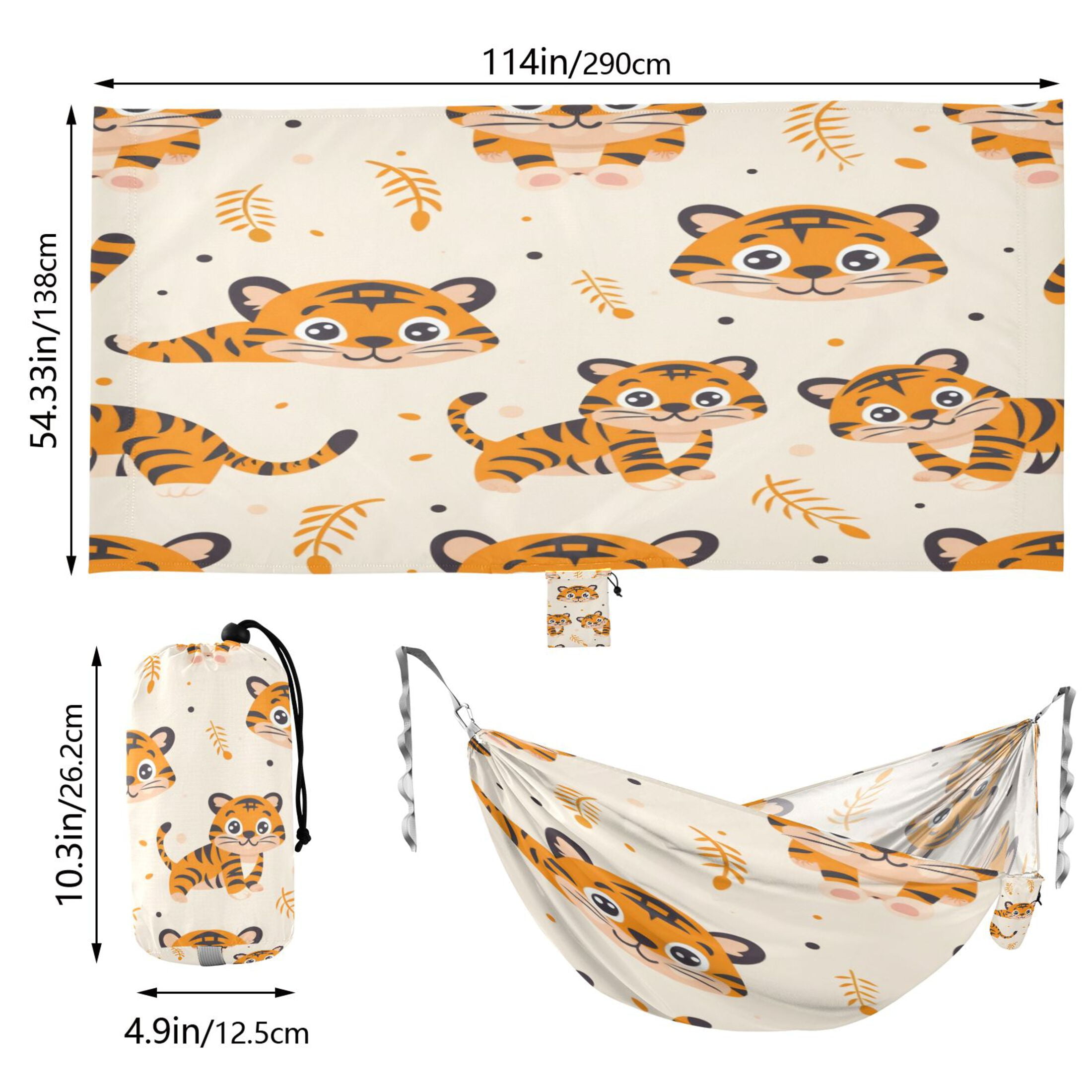 Hammock Camping Hammock Nylon Portable Hammock Travel Camping Hammock Cute Little Tiger Seamless