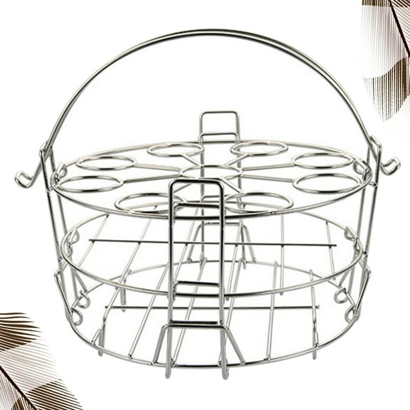 FUEENIRVA Multilayer Egg Steamer Rack Steamed Egg Grid Silver 1Set