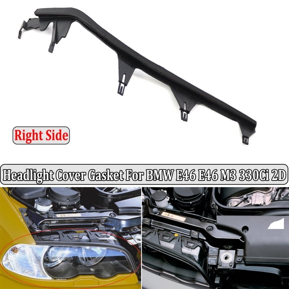 for BMW 3ER E46 M3 330Ci Front Right Headlight Cover Strip Upper Headlamp Gasket