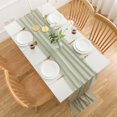 thumbnail image 3 of WWS-AOKSUNONA Chiffon Table Runner Eucalyptus Green 27x118 Inch Polyester Wedding Decorations, 3 of 4