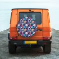 thumbnail image 6 of Yiaed cool Skull colorful Print Tire Wheel Cover, Waterproof Spare Tire Cover Fit for Jeep, Truck,Trailer, RV, SUV, Camper and Most Vehicle-14 inch, 6 of 6