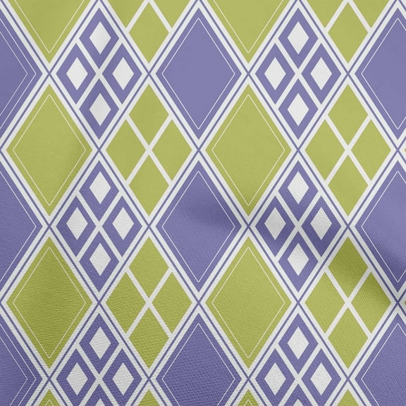 oneOone Polyester Spandex Light Green Fabric Check Quilting Supplies Print Sewing Fabric By The Yard 56 Inch Wide