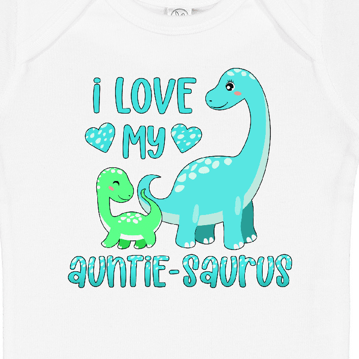 Inktastic I Love My Auntie-saurus Cute Brontosaurus Family Boys or Girls Baby Bodysuit