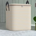 thumbnail image 2 of Houndstooth Storage Bag Large Capacity Folding Clothes Portable Wardrobe Sorting Clothes Storage Box with Reinforced Handle Zipper for Home Comforters Pillow Blanket Bedding Quilt , Storage Box *1, 2 of 4