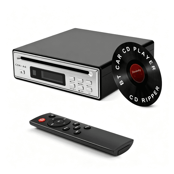 GJX Hifi Cd Player for Home,Cd Ripper,Bluetooth Car Cd Player with Usb Ripping,Rip Cd to Usb,External High-Fidelity Player for Car with Optical,Aux Outputs,Bluetooth Transmitter/Receiver