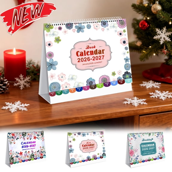 Tarmeek 2026 Desk Calendar, 8x8 Inch Premium Thick Paper, January 2026 - June 2027, Desk Calendar Stay Organized for Family Planning, Holiday Gift, Office, Academic Year, Home Decor