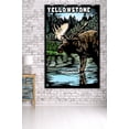 thumbnail image 3 of Yellowstone National Park, Moose Scratchboard (36x54 Giclee Gallery Art Print, Vivid Textured Wall Decor), 3 of 3