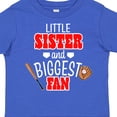 thumbnail image 4 of Inktastic Little Sister and Biggest Fan Baseball Glove and Bat Girls Toddler T-Shirt, 4 of 5