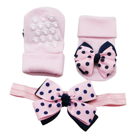 

QWERTYU Newborn Infant Baby Toddler Girl Boy Non-slip Cotton with Headwear Ankle Crew Socks Breathable Socks 0-2Y Navy one size