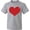 AC-Heather Grey, variant on Inktastic Red Heart Valentine Youth T-Shirt