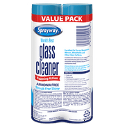 (4 pack) Sprayway Glass Cleaner Foaming Aerosol Spray, 19 oz, 2-Pack, Ammonia-Free, Streak-Free Shine
