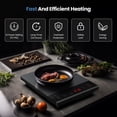 thumbnail image 4 of PAYISHO Electric Hot Plate Single Burner Portable Ceramic Cooktop For Cooking Ultra-thin Electric Stove Infrared Burner Cooker,24-Hour Timer Child Sa, 4 of 6