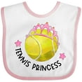 thumbnail image 3 of Inktastic Tennis Princess Tiara Girls Baby Bib, 3 of 4
