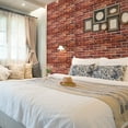 thumbnail image 5 of (3 pack) UMIGGEE 17.7"x118.1" Red Brick Wallpaper Industry Style Brick Wallpaper Self Adhesive Removable Decorative Contact Paper for House Decoration Peel and Stick Wallpaper PVC DIY, 5 of 10