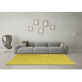 thumbnail image 3 of Ahgly Company Indoor Square Abstract Yellow Contemporary Area Rugs, 3' Square, 3 of 4